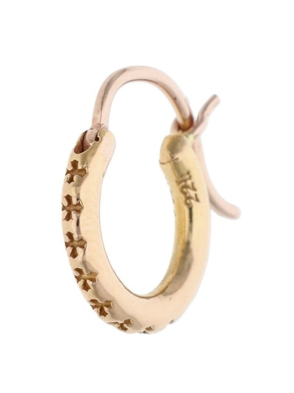 Chrome Hearts 22k ER Tfl Gold Earrings